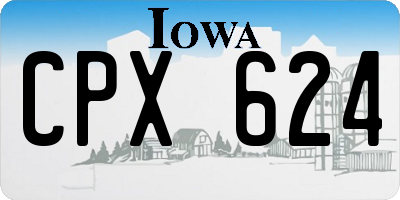 IA license plate CPX624