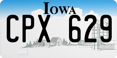IA license plate CPX629