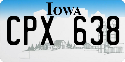 IA license plate CPX638