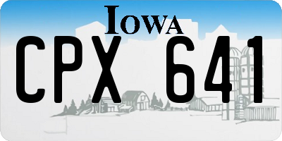IA license plate CPX641