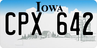 IA license plate CPX642