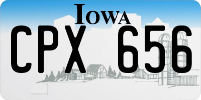 IA license plate CPX656