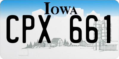 IA license plate CPX661
