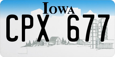IA license plate CPX677