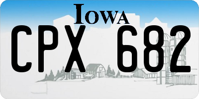 IA license plate CPX682
