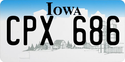 IA license plate CPX686