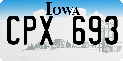 IA license plate CPX693