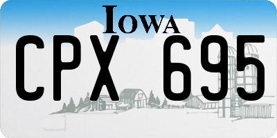 IA license plate CPX695