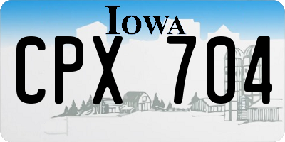 IA license plate CPX704
