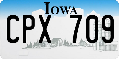 IA license plate CPX709