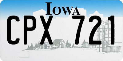 IA license plate CPX721