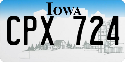 IA license plate CPX724