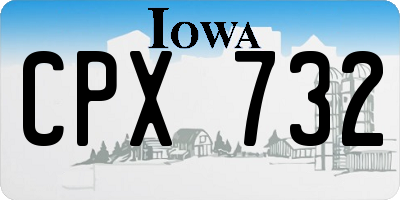 IA license plate CPX732