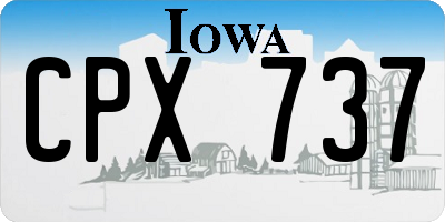 IA license plate CPX737