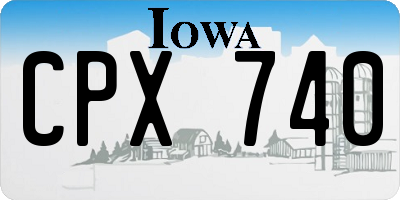 IA license plate CPX740