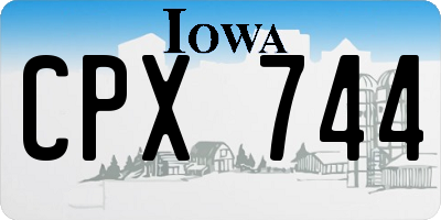 IA license plate CPX744