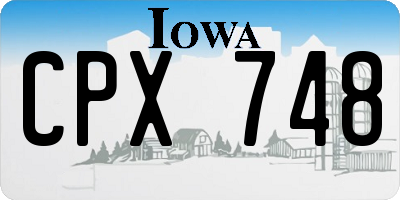 IA license plate CPX748