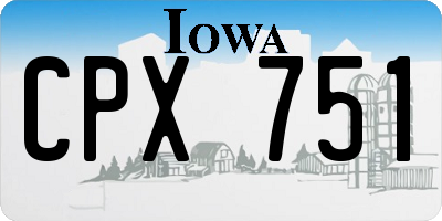 IA license plate CPX751