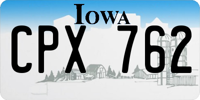 IA license plate CPX762