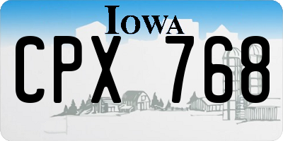 IA license plate CPX768