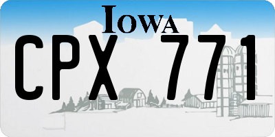 IA license plate CPX771