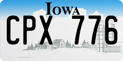 IA license plate CPX776