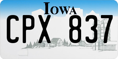 IA license plate CPX837