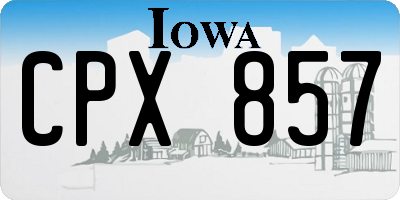 IA license plate CPX857