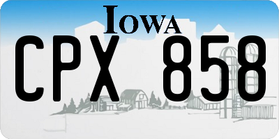 IA license plate CPX858