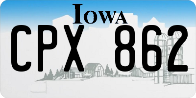 IA license plate CPX862