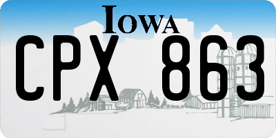 IA license plate CPX863