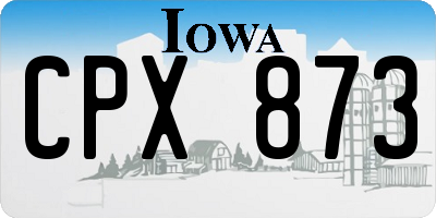 IA license plate CPX873