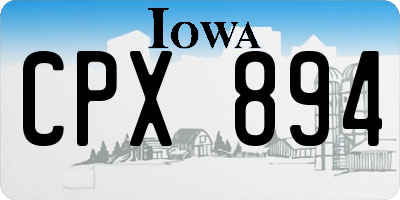 IA license plate CPX894