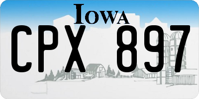 IA license plate CPX897