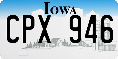 IA license plate CPX946