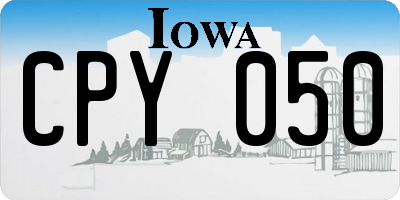IA license plate CPY050