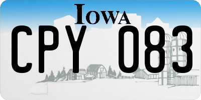 IA license plate CPY083