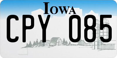 IA license plate CPY085