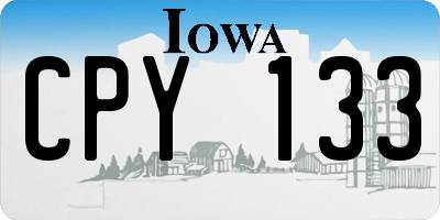 IA license plate CPY133