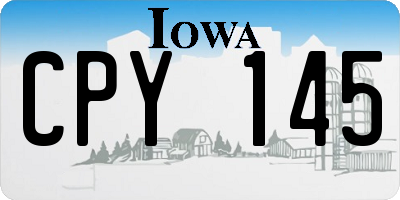 IA license plate CPY145