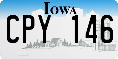 IA license plate CPY146