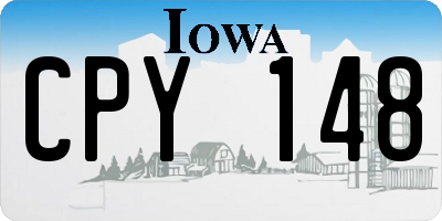 IA license plate CPY148