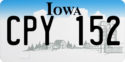 IA license plate CPY152