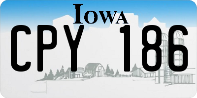 IA license plate CPY186