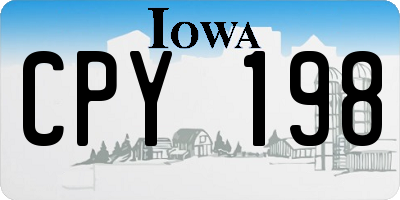 IA license plate CPY198