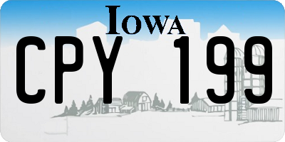 IA license plate CPY199