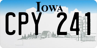 IA license plate CPY241