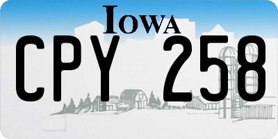 IA license plate CPY258