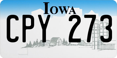 IA license plate CPY273
