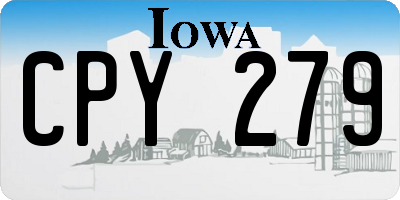 IA license plate CPY279